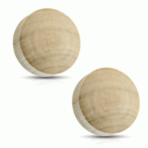 Pair of Convex Saddle Fit Crocodile Wood Organic Ear Plugs