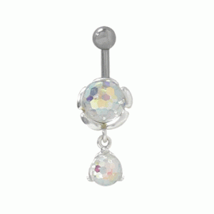 Disco Ball (14 gauge) Navel Dangle Ring