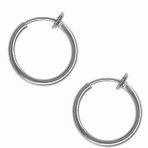 No Holes! Fake, Non Piercing Spring Hoops (Lip, Ears, Nose) Clip-On
